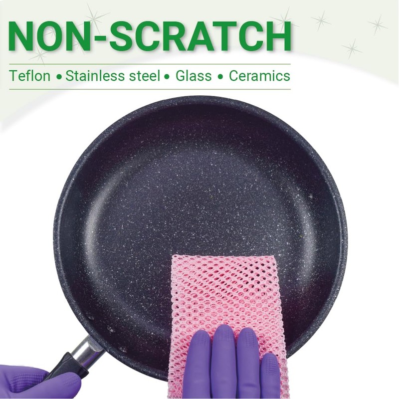 Olivia tree 5PCS Innovative Dish Washing Net Cloths,Scourer, Quick Dry,Perfect