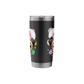 Easter Egg Lover Bunny Ear Pug Dog Face Easter Sunday Stainless Steel Insulated Tumbler