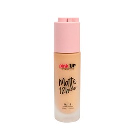PINK UP | Matte cover | Maquillaje Líquido | De Larga Duración | Acabado mate | Controla exceso de brillo | Base de maquillaje | Makeup | Modelo PKMHR400