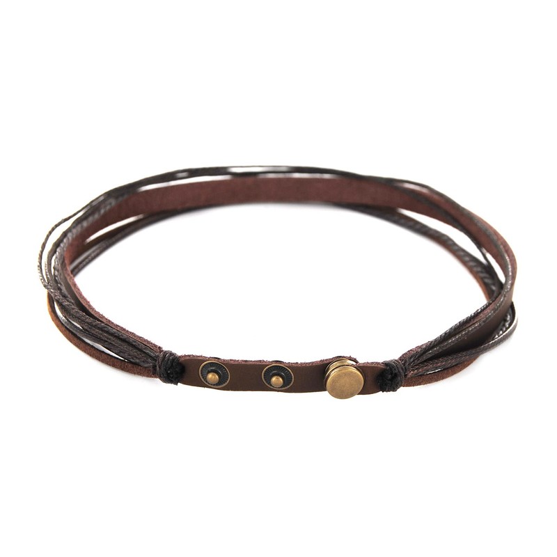 axy Men's Wrap Bracelet Leather Bracelet Men's Women's Genuine Leather