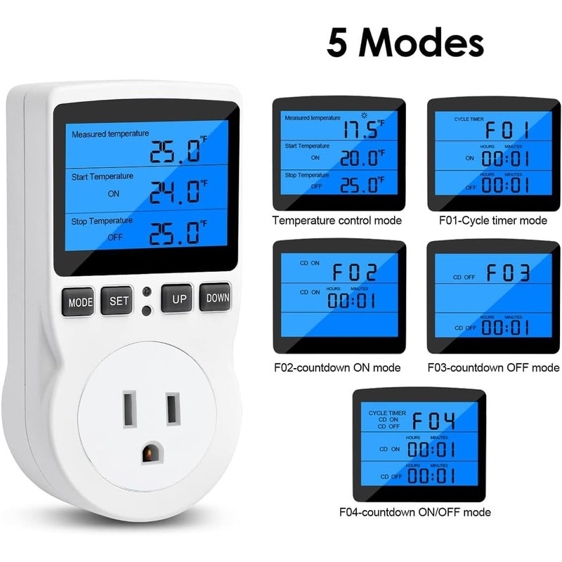 Diymore Digital Thermostat Temperature Controller Electric Digital RV Thermostat Heating