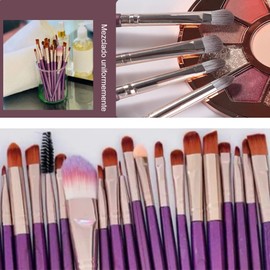 Juego De 20 Juegos De Brochas Para Maquillaje, Brochas De Maquillaje, Proporcionan Acabado De Alta Definición Con Bases De Maquillaje Líquidas, En Polvo O En Crema Perfectamente