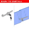 Sliding Glass Door Ratchet Lock with Chrome Finish, Keyed Alike