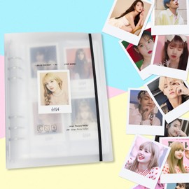 Kpop Photocard Holder Book Photocard Binder, A5 Photo Album Kpop Photocard Binder, 6 Ring Photocard Binder Card Protectors Pages Small Photo Card Book Kpop Album Binder 200 Pockets (Transparent)