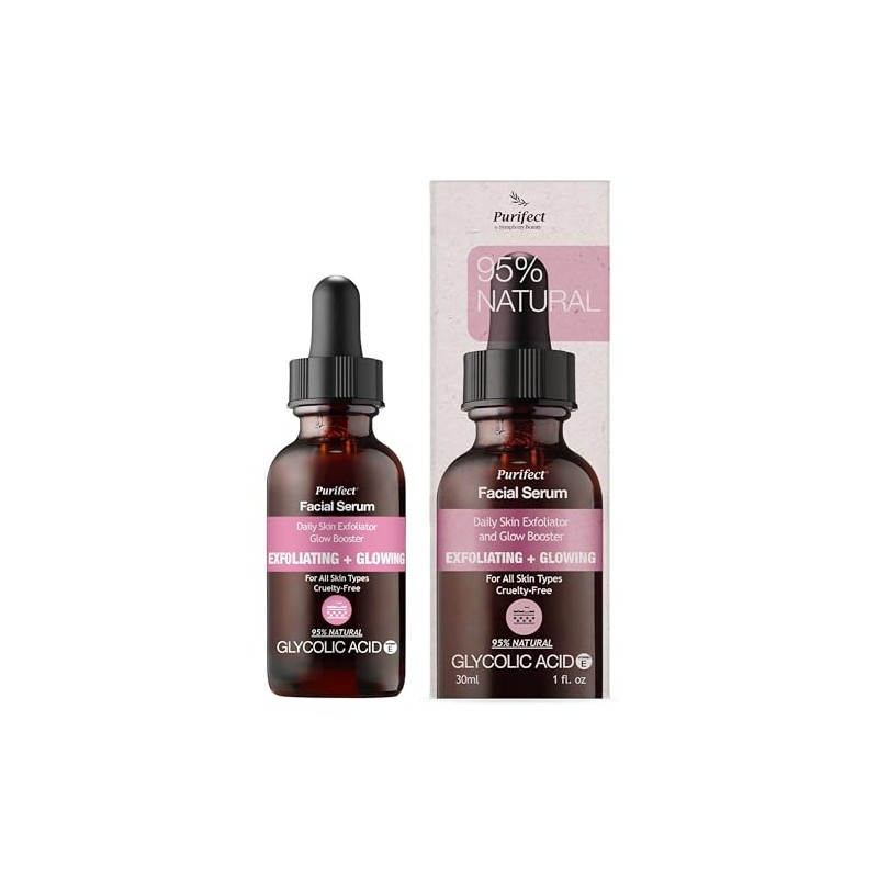 PURIFECT SUERO FACIAL EXFOLIANTE ILUMINADOR ACIDO GLICOLICO 95% NATURAL 30ML/1OZ