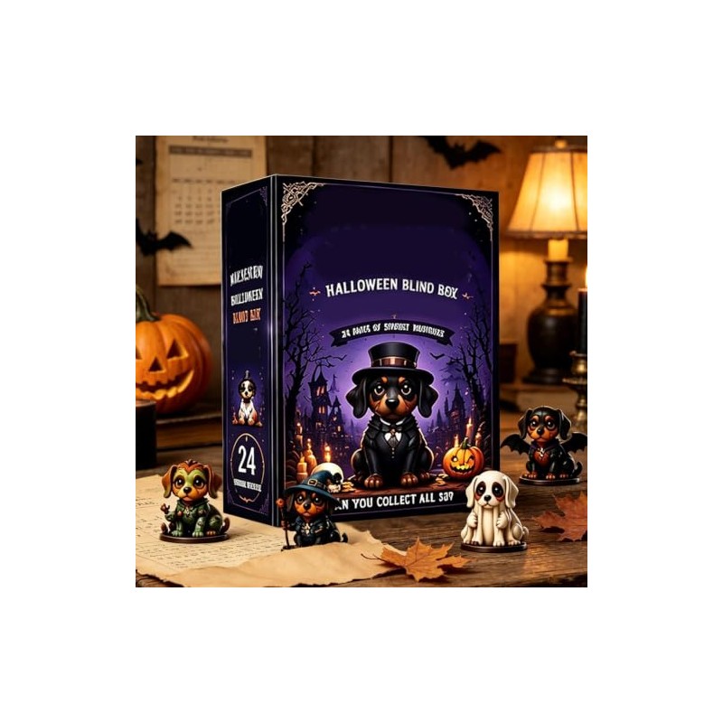 Calendario de Adviento Halloween 24 2d Figuritas Acrílicas Espeluznantes
