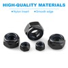 Drenky Hex Nuts M10, Pack of 25 Self-Locking Nuts Black