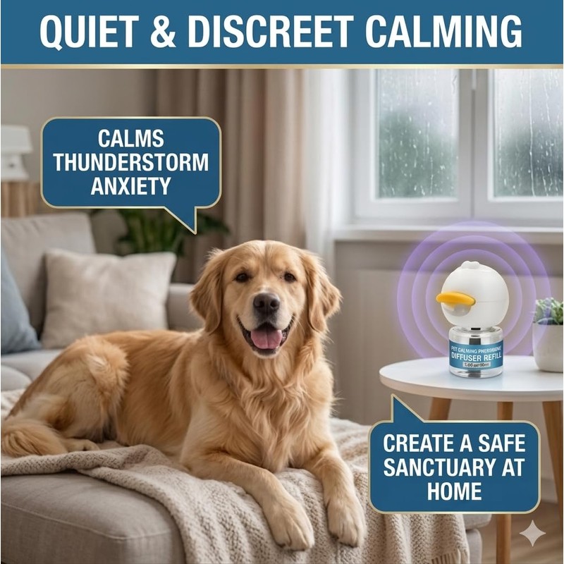 Egdusns Dog Calming Diffuser for Dogs, 2 Diffusers + 4