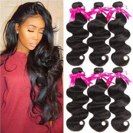 Wingirl Wingirl Body Wave Human Hair 3 Bundles Double Weft 10A Brazilian Hair Bundles 12 14 16Inch