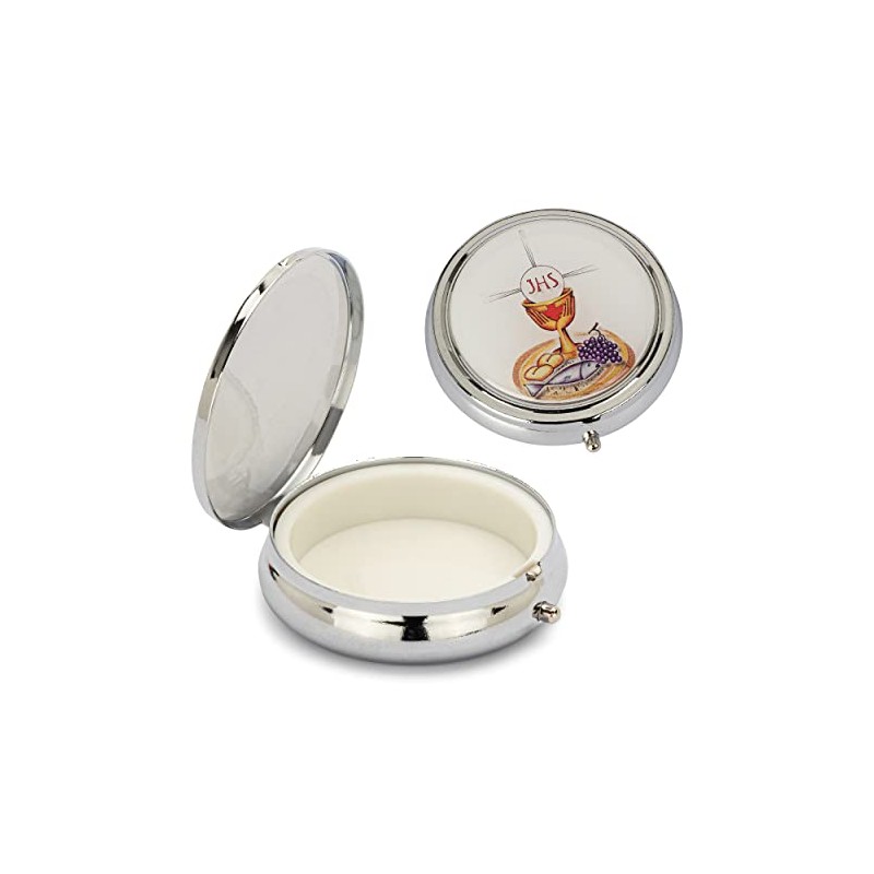 NKlaus Silver Metal Case Chalice Motif 5 x 1.5 cm