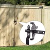 Gate Latch for Wooden Fence, Heavy Duty Self Locking Gate