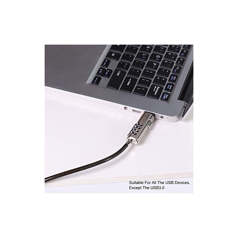 EBTOOLS - Bloqueo de cable de seguridad para computadora, 4