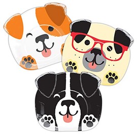 Creative Converting Dog Party Shaped Dinner Plates, 24 ct