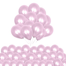 Trimming Shop Baby Pink Balloons 10 Inch 100pcs Baby Pink Latex Balloons Pack Strong Thick Party Balloons for Wedding Birthday Anniversary Baby Shower Christmas Xmas Party Event Decoration