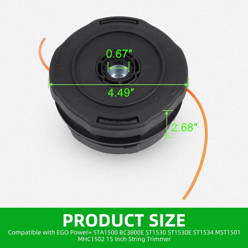 Niaimei EGO Power+ AH1530 AH1531 Trimmer Head Replacement Rapid Reload