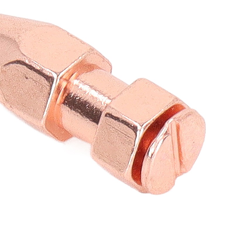 5Pcs Clothing Spikes 8x26mm Hex Rose Gold Strong Copper Punk