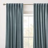 RYB Home Blue Velvet Curtains 96 inches - Blackout Curtains