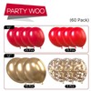 PartyWoo Red and Gold Balloons, 60 pcs 12 Inch Maroon