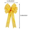 2 Pcs Large Yellow Christmas Wreath Bow Decor,Summer Tree Topper
