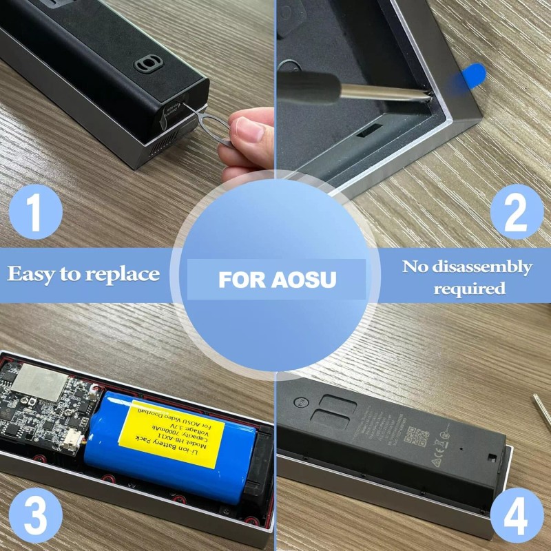 Unbranded Upgraded 7000mAh Rechargeable Battery for AOSU Doorbell Camera V8S
