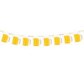 Beer Mug Pennant Banner Pub Party Banner Decoration Beer Birthday Banner Bar & Home Birthday Wedding Celebration Supplies