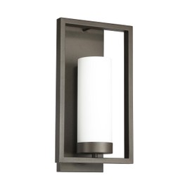 XiNBEi Lighting Sconces Wall Lighting, Modern Dark Bronze Wall Sconce with Glass Shade Indoor Bathroom Vanity Sconce Wall Light Fixture for Hallway Bedroom Corridor XB-W1143-GDB