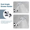 BRIGHT SHOWERS Strong Adhesive Shower Head Holder with Dual Angle