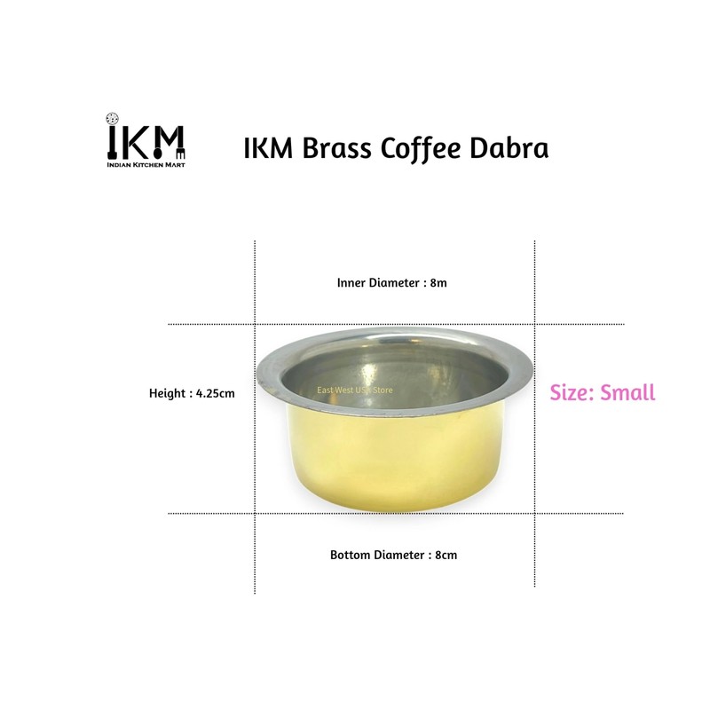 IKM Pure Brass Coffee Dabra Set – Traditional South Indian