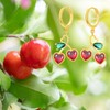 Grmdit Cherry Earrings for Women Sterling Silver Heart Gold Cherry