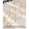 Geveay 5Pairs Gold Hoop Earrings for Women Hypoallergenic Stainless Steel