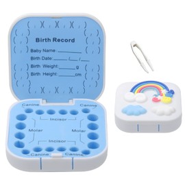 NN.ORANIE Baby Teeth Case, Cute Baby Teeth Box, Compact, Preserving Baby Teeth, Growth Commemorative, Name and Missing Journal, Gift, Baby Shower, Suitable for Girls and Boys