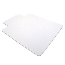 Floortex Cleartex AdvantageMat PVC Chair Mat for Hard Floors/Carpet Tiles, 48" x 36", Rectangular with Lip, Clear (129020LV), Model:FR129020LV