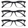 Reading Glasses 1.75 Women 3 Pack Spring Hinge Fashion Round