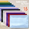 Homiest Light Blue Satin Fabric by The Yard, 1 Yard