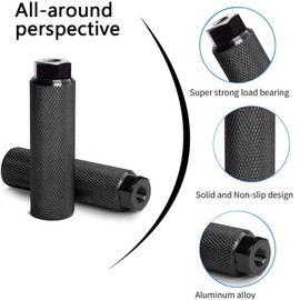 Pack of 2 Bicycle Pegs, BMX Pegs, BMX Accessories Pegs, Aluminium Alloy Bike Foot Pegs, Aluminium Bike Pegs, Aluminium Foot Pegs for BMX, Mountain Bike, Road Bike, Stunt Pegs, 100 kg Load Capacity