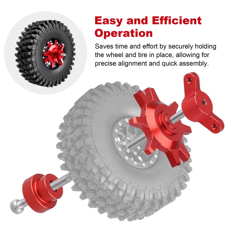 Hobbyfire Aluminum 1.9 2.2 inch Beadlock Wheels Mounting Tools Assembly