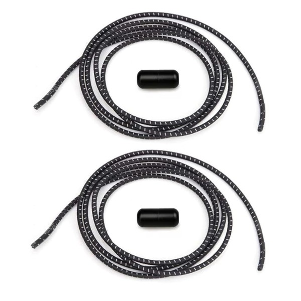 DALLAR Elastic No Tie Shoelaces in Various Colours, Round Shoelaces,