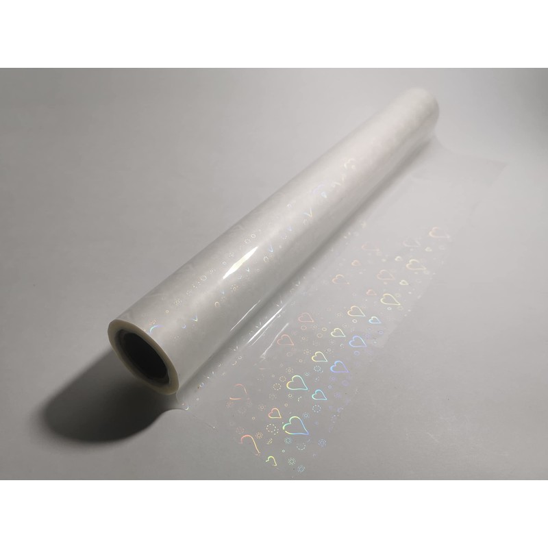 Rollo para Laminado Térmico Holográfico Corazones 30cm x 25m
