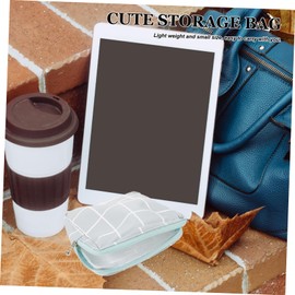 Healvian 3pcs Multipurpose Cosmetic Bags Adorable Storage Pouches for Lipstick and Toiletries Portable Travel Organizers for Sanitary Pads and More Plaid Leaves Cactus