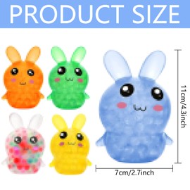 Anti-Stress Balls Easter, Children's Toy, EVA Foam Ball, Easter Bunny in the Shape of a Toy Ball, Tress Ball in Easter Eggs, Stress Relief Toy, Anti-Anxiety Toy, Easter Gifts for Children