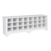 Prepac White Hall Bench with Storage and Seating: 24-Shoe Cubby