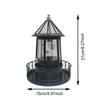 LIFTATAPA LED Solar Powered Lighthouse, 360 Degree Rotating Lighthouse Lamp,
