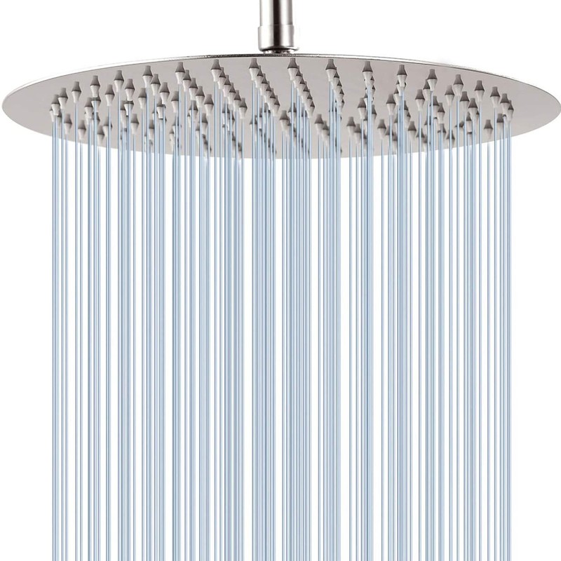 8 Inch Stainless Steel Rain Shower Head Ultrathin 75 Nozzles