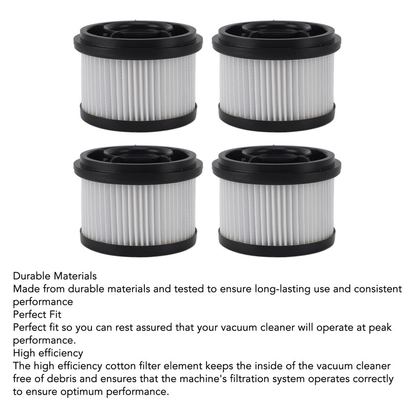 4Pcs Vacuum Cleaner Filter Set Replacement High Efficiency Particulate Air