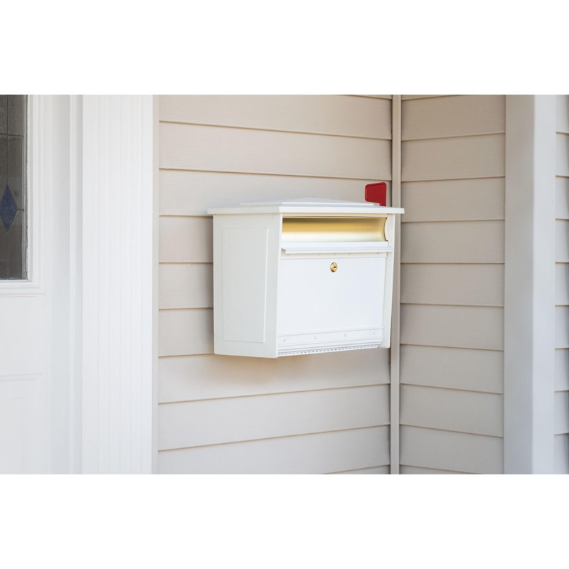 Architectural Mailboxes MailSafe™ Locking, Wall-Mounted Mailbox for Outside, Rust-Resistant Plastic