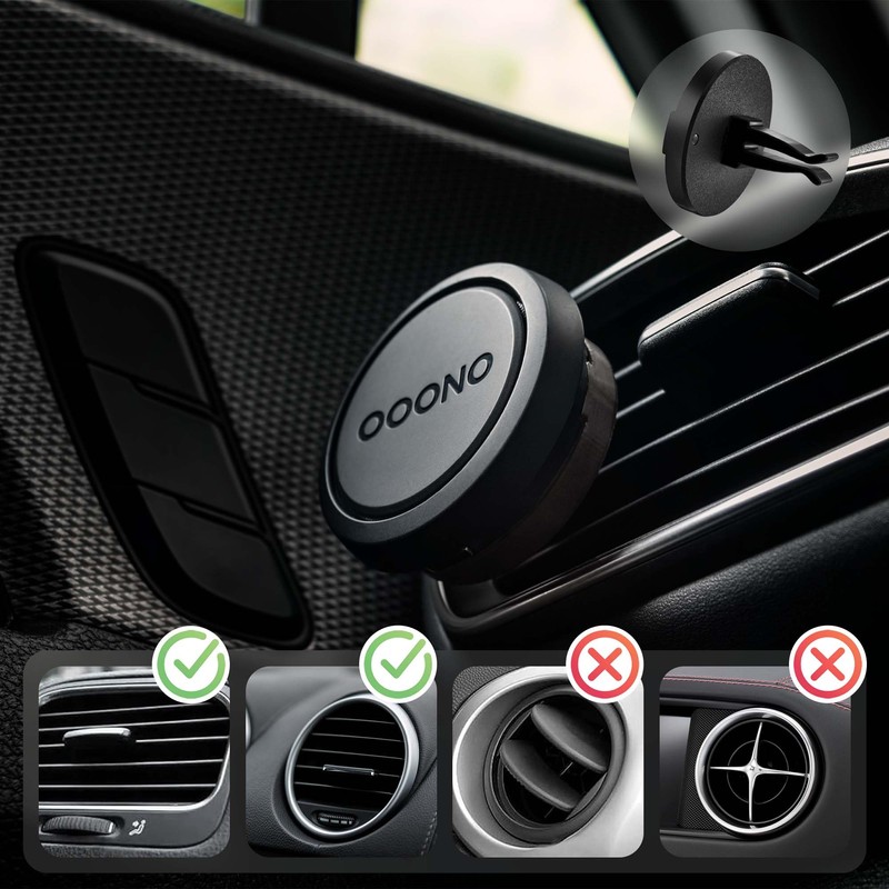 Car Ventilation Grille Holder for OOONO NO2 Co-Driver NO.2 Magnetic