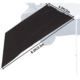 DANCHEL OUTDOOR Waterproof Extension Side Wall Canopy for Car Awning Camping Accessories, Windbreak Panel Cloth for SUV Overland Car Tents (Brown, 6.5ftx8.2ft)