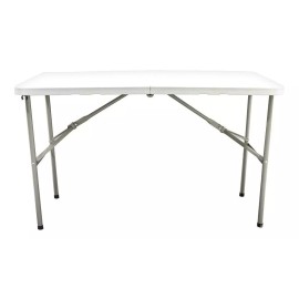 Mesa Plegable De Plástico Portátil 1.23m De Portafolio Event Color Blanco