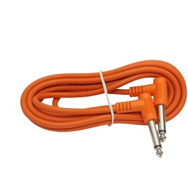 Yovus 1/4 to Quarter Inch Right Angle Instrument Cable Guitar Pedal Keyboard Patch Cord (2ft, Orange)