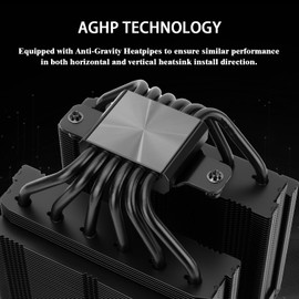 Thermalright Royal Pretor 130 Black CPU Cooler,158mm High, Dual Towers and Dual PWM Fans, 6 Heat Pipes Computer Radiator,PC Cooling for AM4/AM5,Intel LGA 1700/1851/1150/1151/1200/2011(RP130 Black)